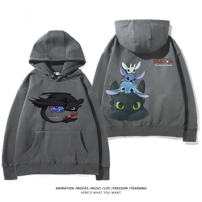 馴龍高手 聯名衛衣2024秋冬新款親子情侶裝薄絨款連帽衛衣