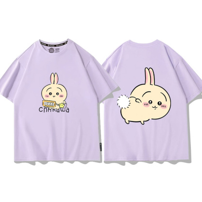 Chiikawa聯名衛衣2024秋冬新款親子情侶裝薄絨款連帽衛衣