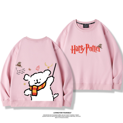 線條小狗2023親子情侶裝 圓領長袖