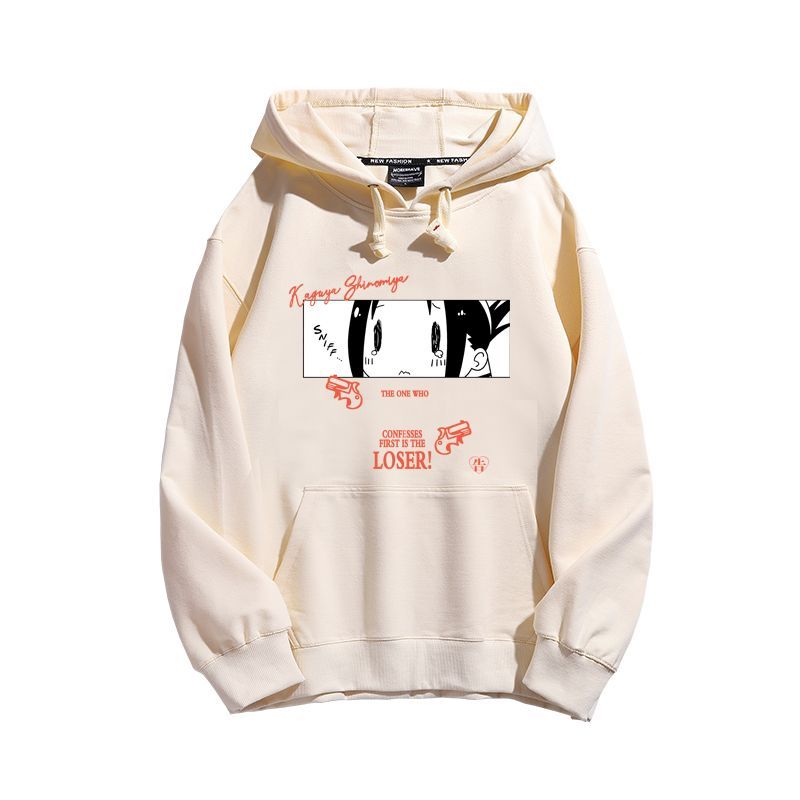 輝夜大小姐想讓我告白聯名衛衣2024秋冬新款親子情侶裝薄絨款連帽衛衣