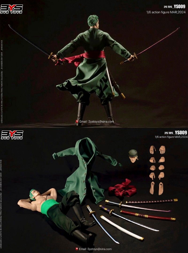 3YS TOYS海賊王 索隆 兵人可動人偶