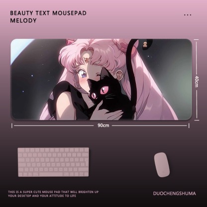 美少女戰士電競超大遊戲加厚防滑鼠標墊
