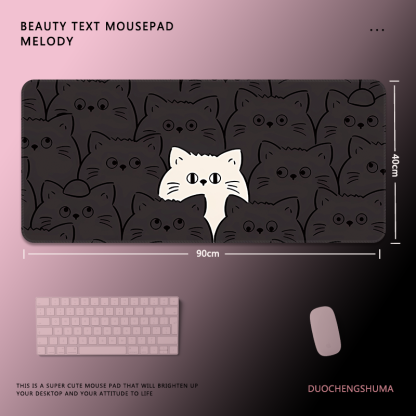 甜酷塗鴉電競超大遊戲加厚防滑鼠標墊