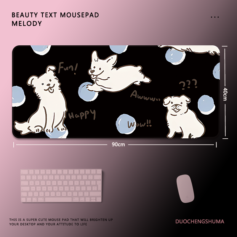 甜酷塗鴉電競超大遊戲加厚防滑鼠標墊