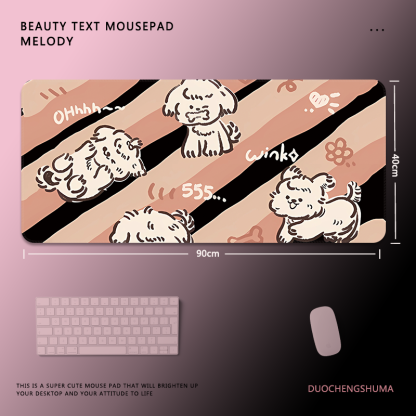 甜酷塗鴉電競超大遊戲加厚防滑鼠標墊