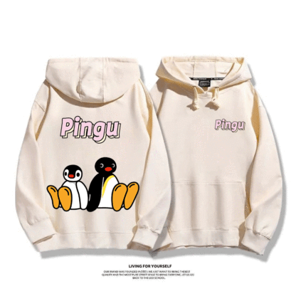 企鵝Pingu 2025秋冬新款 親子情侶男女連帽衛衣