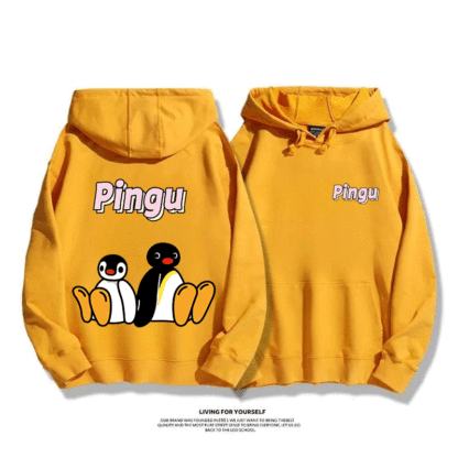 企鵝Pingu 2025秋冬新款 親子情侶男女連帽衛衣