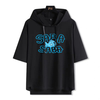 Hololive 虚拟主播Sameko Saba鲨鱼子 連帽短袖T恤