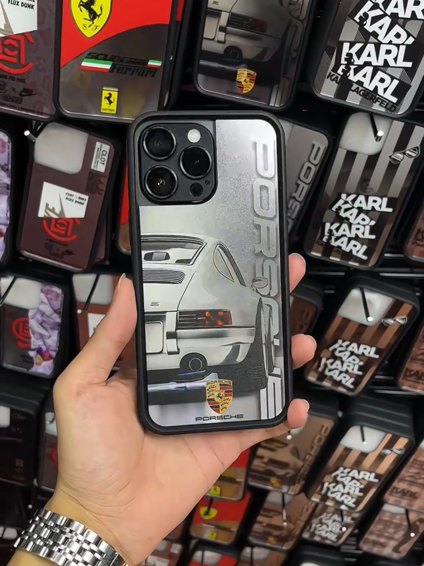 保時捷電鍍磨砂手機殼