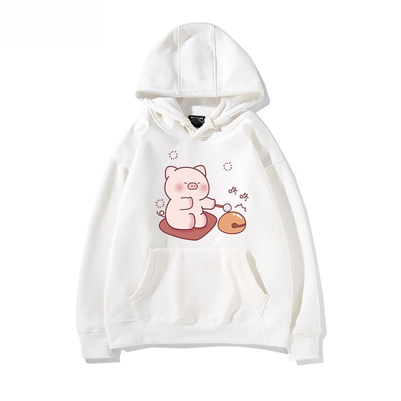 LULU豬 聯名衛衣新款 親子情侶裝連帽衛衣