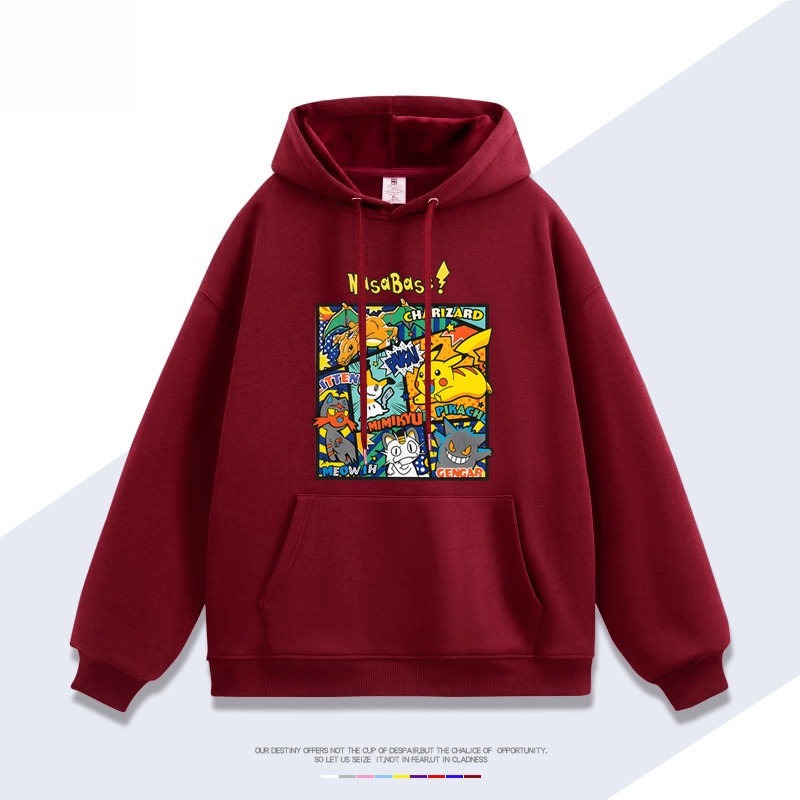精靈寶可夢 聯名衛衣2026秋冬新款 親子情侶裝連帽衛衣