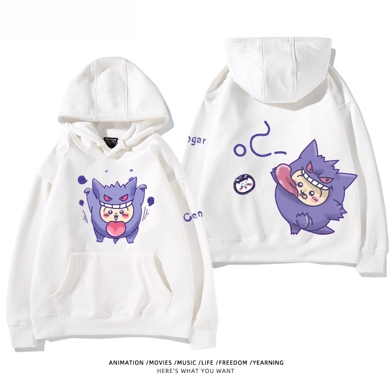 chiikawa X 寶可夢系列 聯名衛衣2025秋冬新款 親子情侶裝連帽衛衣