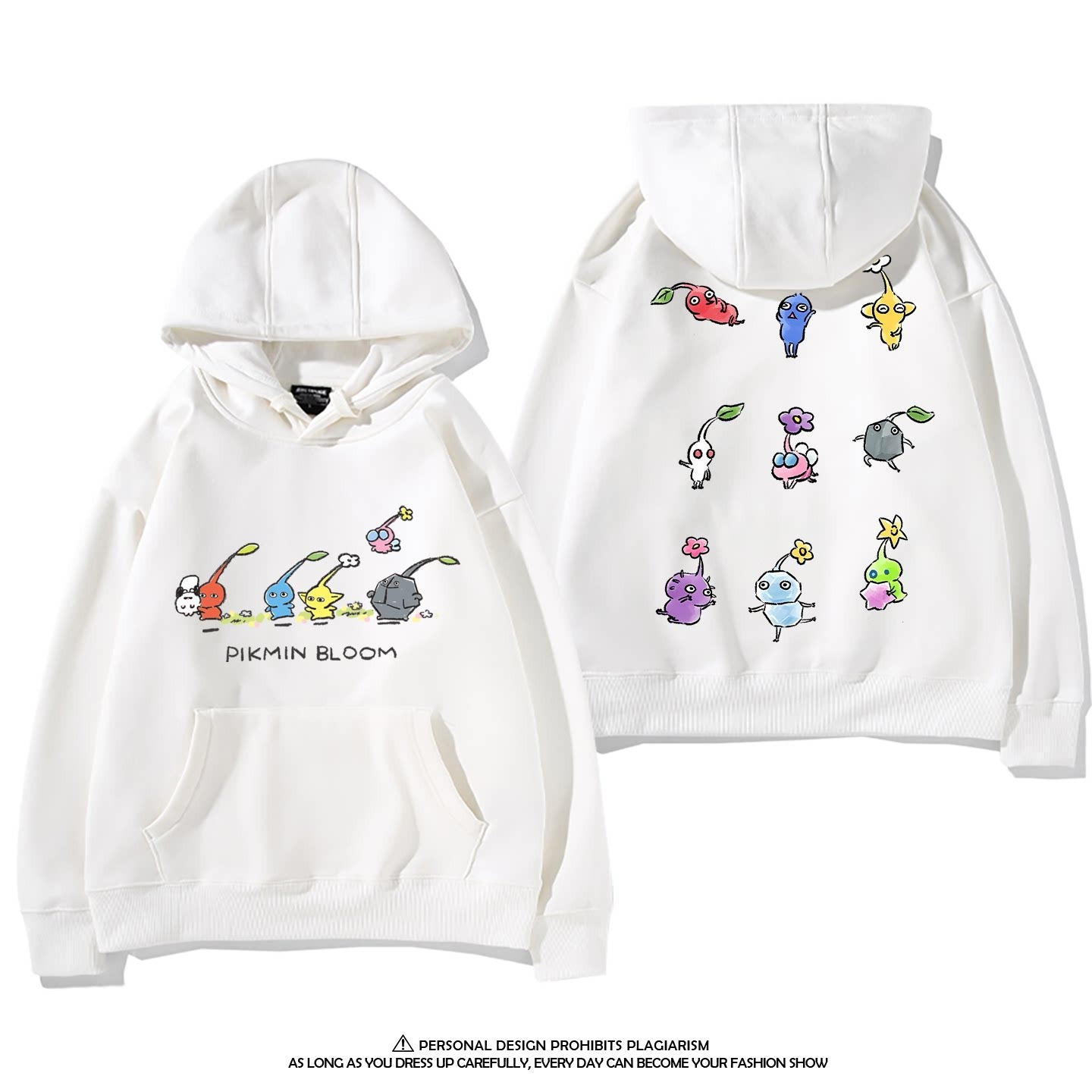 皮克敏PIKMIN4 聯名衛衣新款 親子情侶裝連帽衛衣