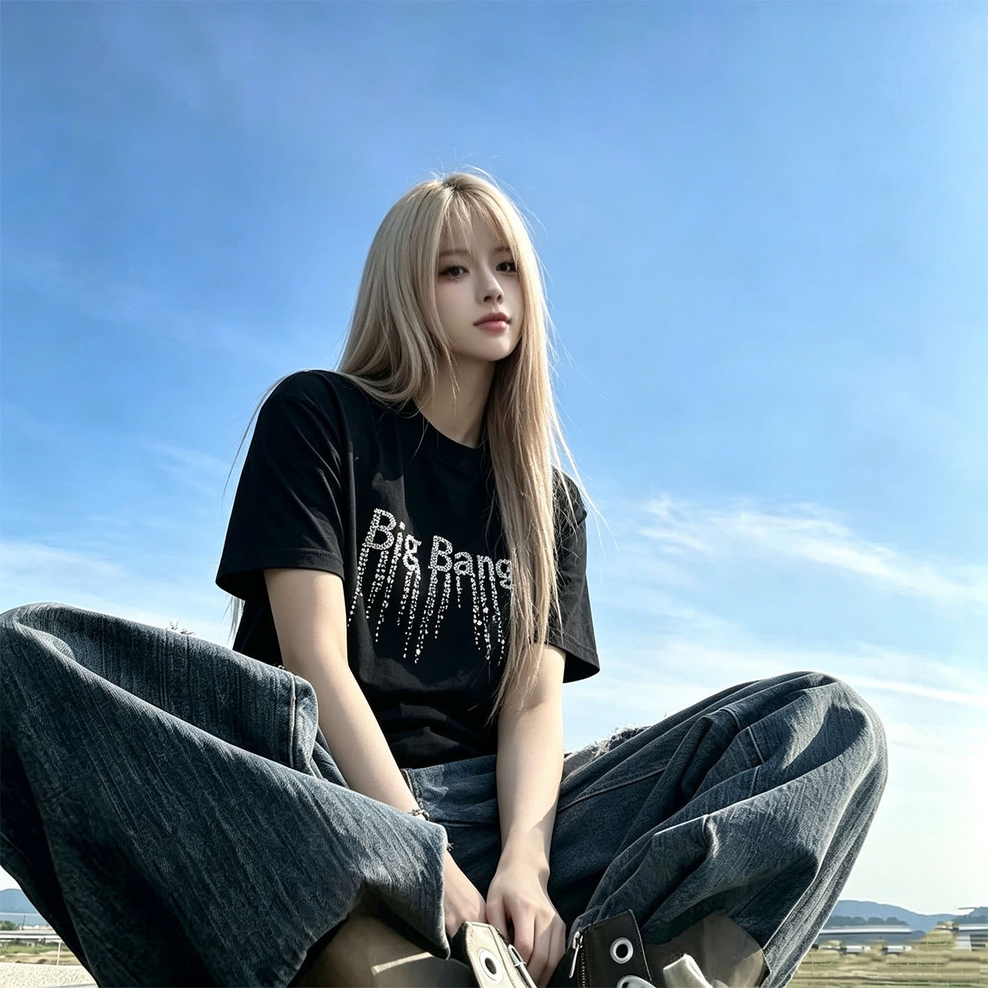 BIGBANG潮牌燙鑽周邊 印花短袖T恤