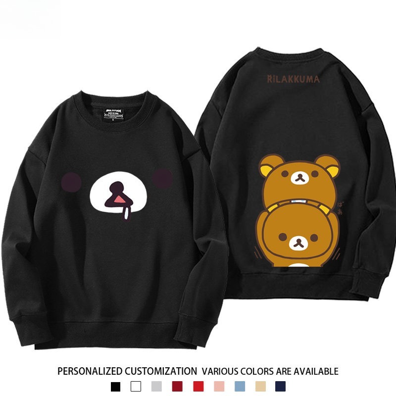 日系拉拉熊 聯名親子情侶裝 圓領長袖