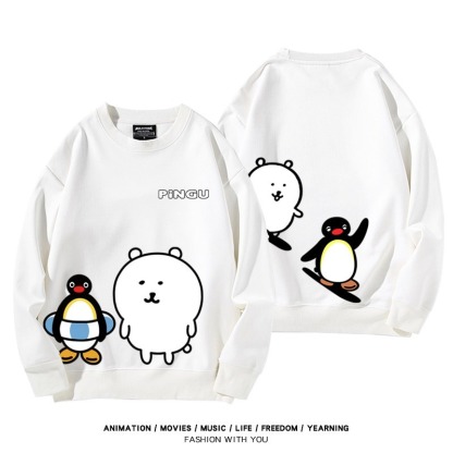 Pingu企鵝家族聯名親子情侶裝 圓領長袖
