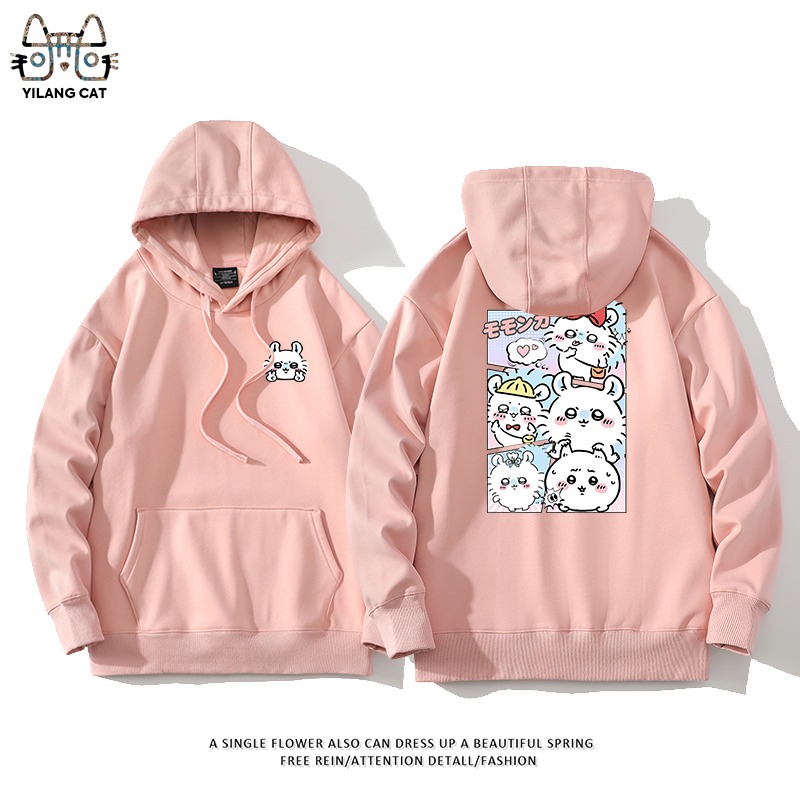 Chiikawa聯名衛衣2025秋冬新款親子情侶裝連帽衛衣