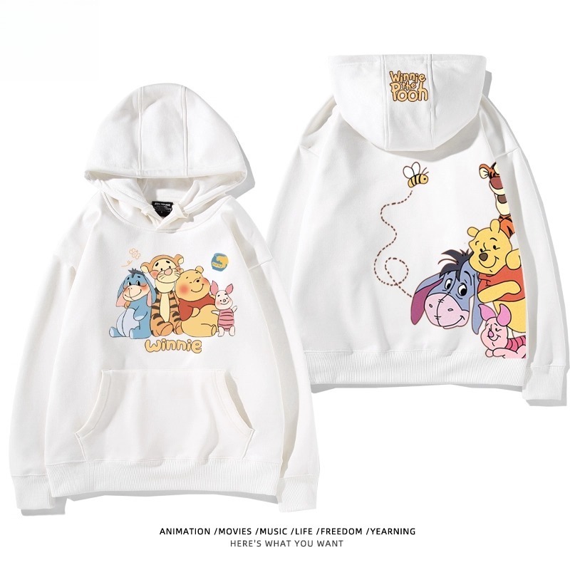 小熊維尼 聯名衛衣2025秋冬新款親子情侶裝連帽衛衣