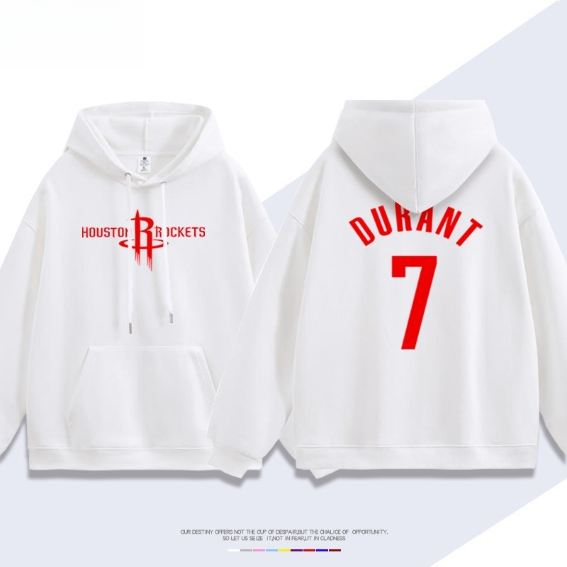 火箭隊杜蘭特7號 聯名衛衣2026秋冬新款 親子情侶裝連帽衛衣