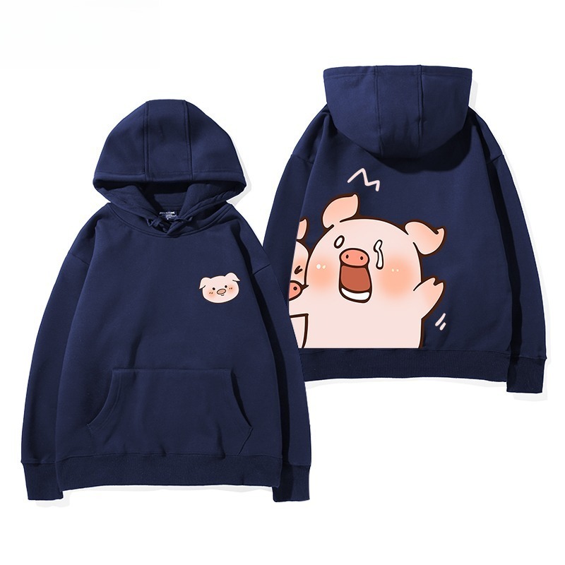 LuLu豬新款 親子情侶男女連帽衛衣