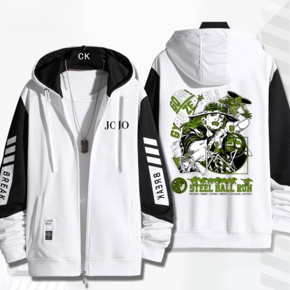 JoJo的奇妙冒險 飆馬野郎 手繪連帽衫 春秋舒適外套