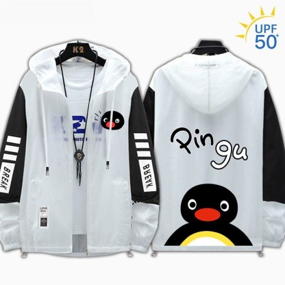 企鵝家族Pingu 輕薄透氣拉鏈防曬衣外套