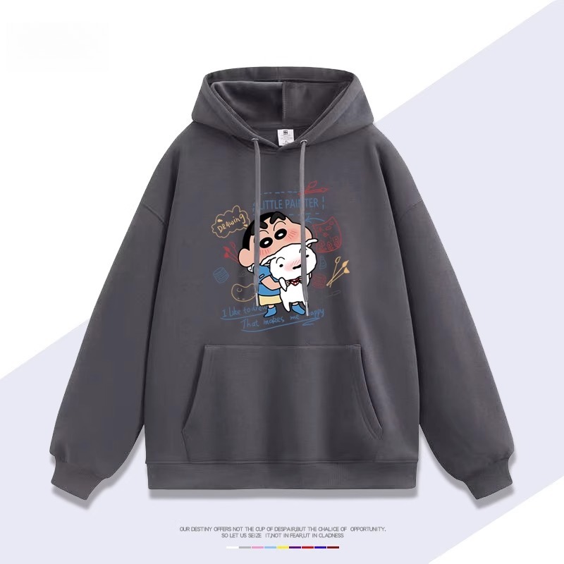 蠟筆小新 聯名衛衣2025秋冬新款 親子情侶裝連帽衛衣