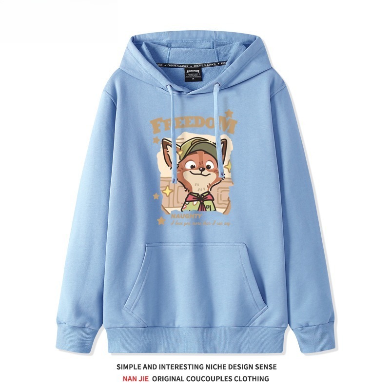 動物方城市新款 親子情侶男女連帽衛衣