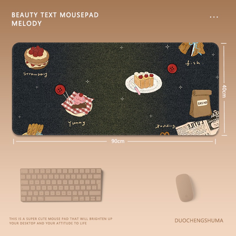 可愛卡通電競超大遊戲加厚防滑鼠標墊