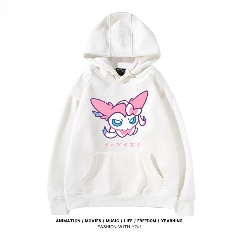 寶可夢伊布家族 聯名衛衣秋冬新款親子情侶裝連帽衛衣