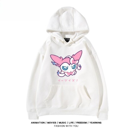 寶可夢伊布家族 聯名衛衣秋冬新款親子情侶裝連帽衛衣