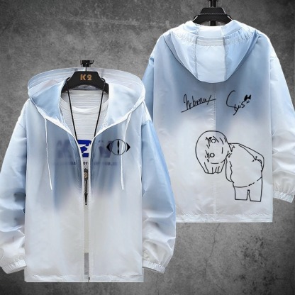  夜鹿yorushika 輕薄透氣漸變防曬衣外套