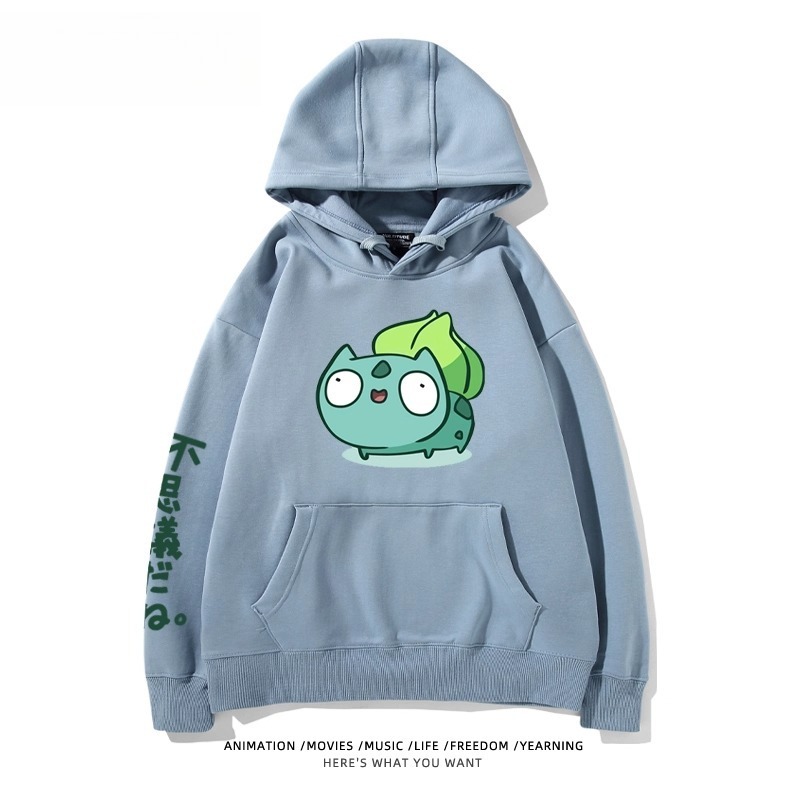 寶可夢Q版搞怪新款 親子情侶男女款連帽衛衣