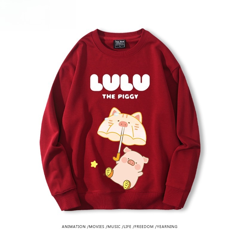 LuLu豬 聯名親子情侶裝 圓領長袖