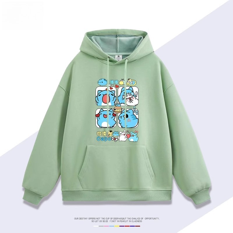 貓貓蟲咖波 2025秋冬新款親子情侶裝連帽衛衣