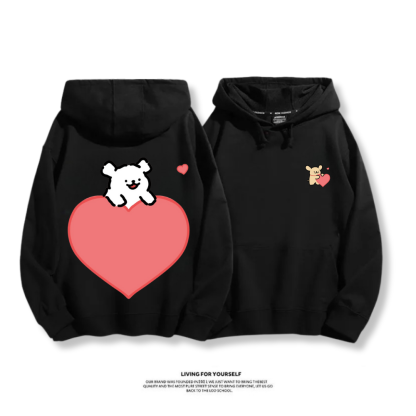 線條小狗 2025秋冬新款 親子情侶男女連帽衛衣