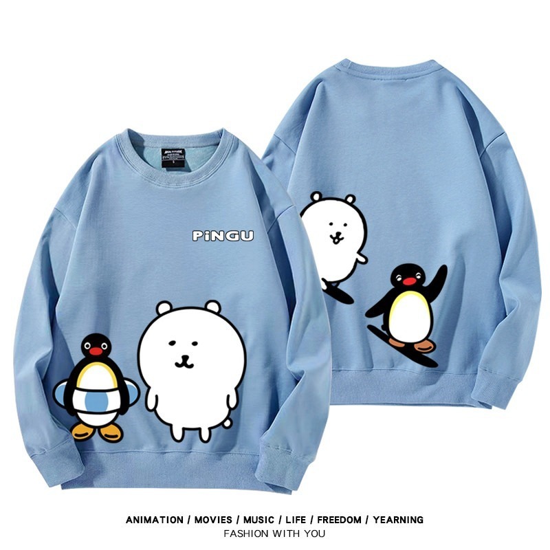 Pingu企鵝家族聯名親子情侶裝 圓領長袖