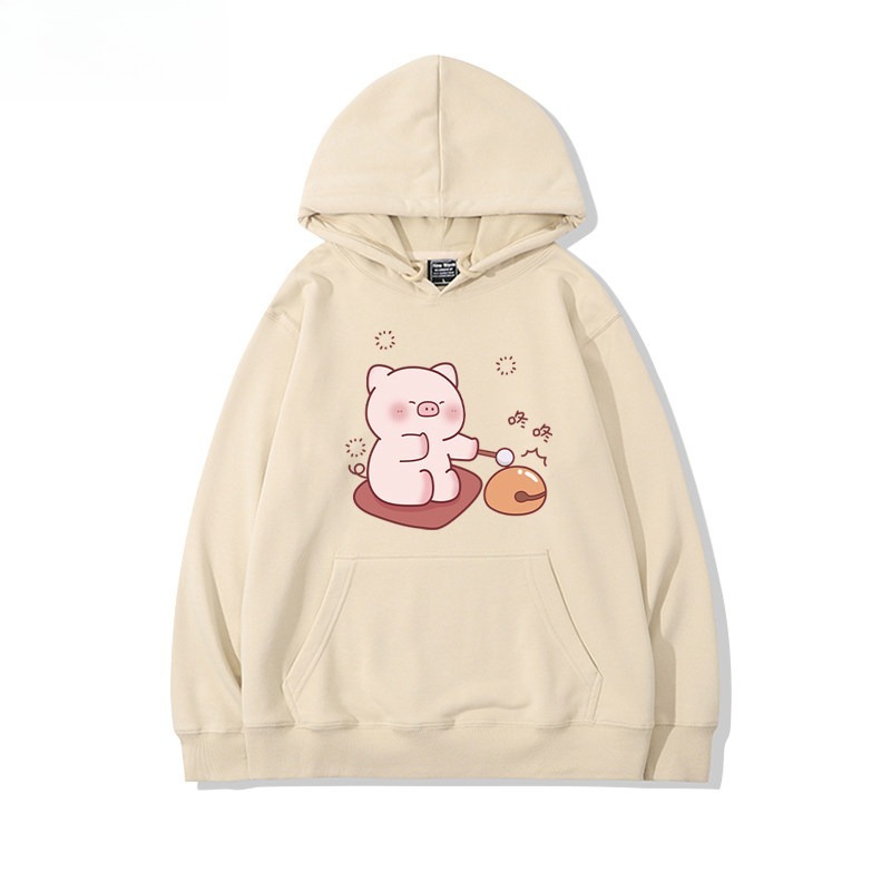 LULU豬 聯名衛衣新款 親子情侶裝連帽衛衣