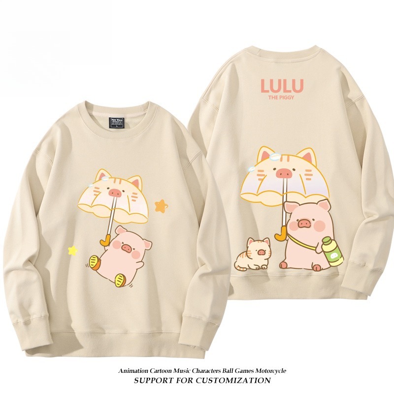 LuLu豬 聯名親子情侶裝 圓領長袖