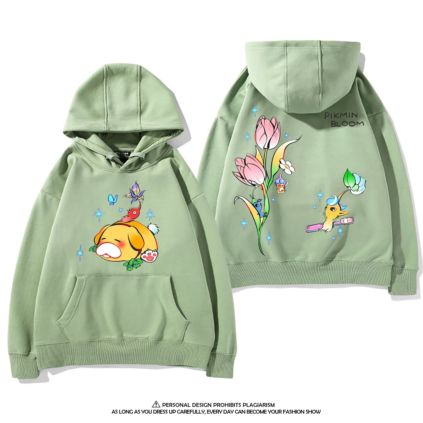 皮克敏PIKMIN4 聯名衛衣新款 親子情侶裝連帽衛衣