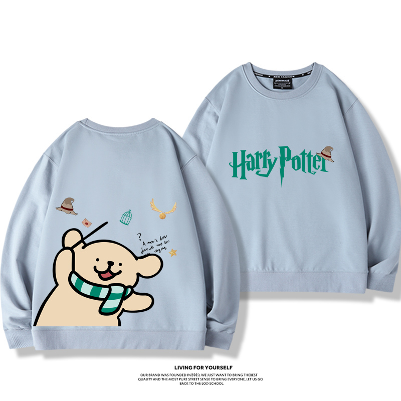 線條小狗2023親子情侶裝 圓領長袖