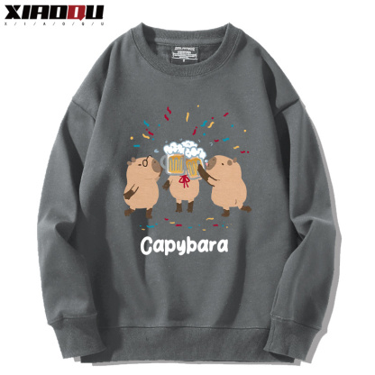 卡皮巴拉 2024親子情侶裝 圓領長袖