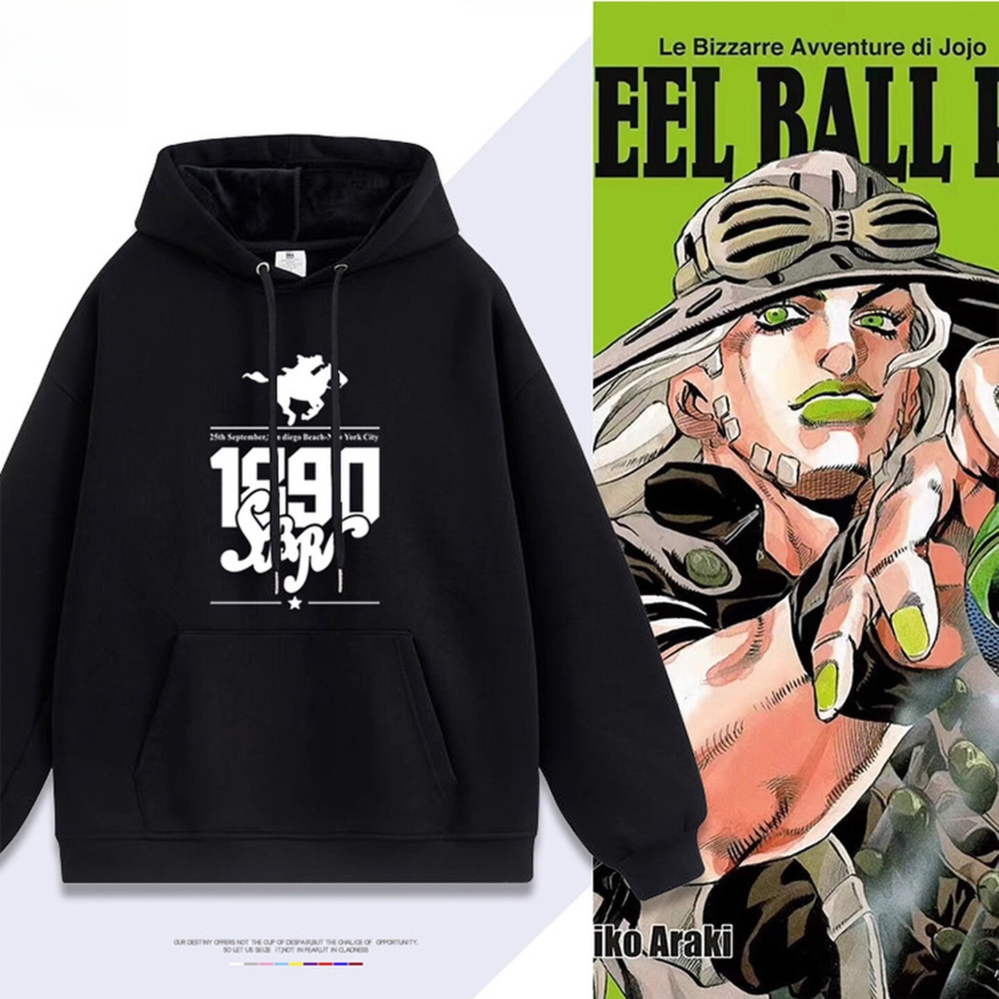 JOJO的奇妙冒險飆馬野郎 聯名衛衣2025秋冬新款 親子情侶裝連帽衛衣