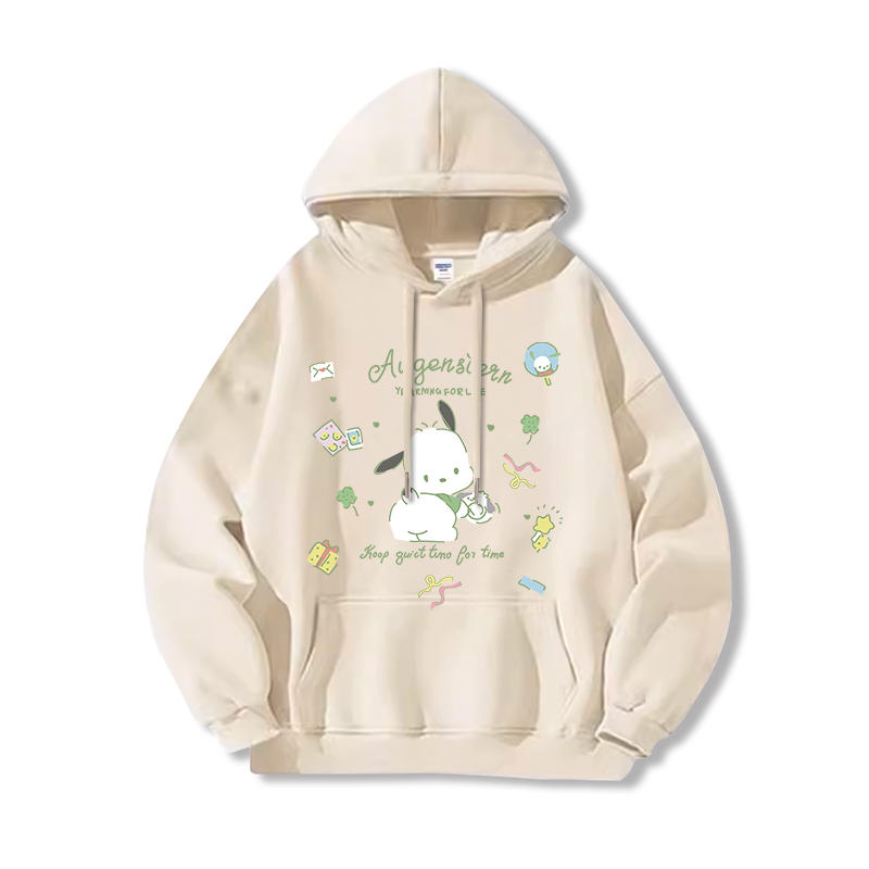 三麗鷗 聯名衛衣2024秋冬新款親子情侶裝薄絨款連帽衛衣