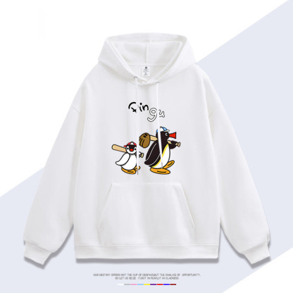 企鵝家族pingu 聯名衛衣2025秋冬新款 親子情侶裝連帽衛衣
