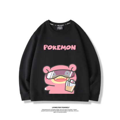 寶可夢喝奶茶2024親子情侶裝 圓領長袖