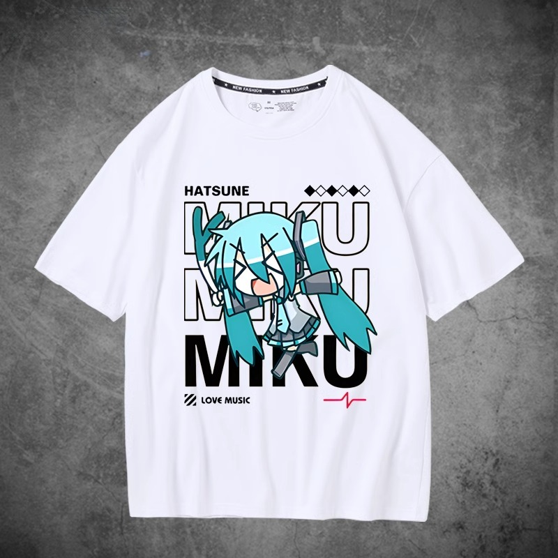 初音未來聯名衛衣2024秋冬新款親子情侶裝薄絨款連帽衛衣