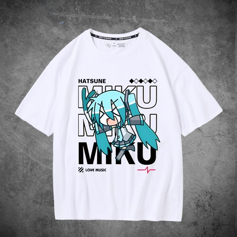 初音未來聯名衛衣2024秋冬新款親子情侶裝薄絨款連帽衛衣