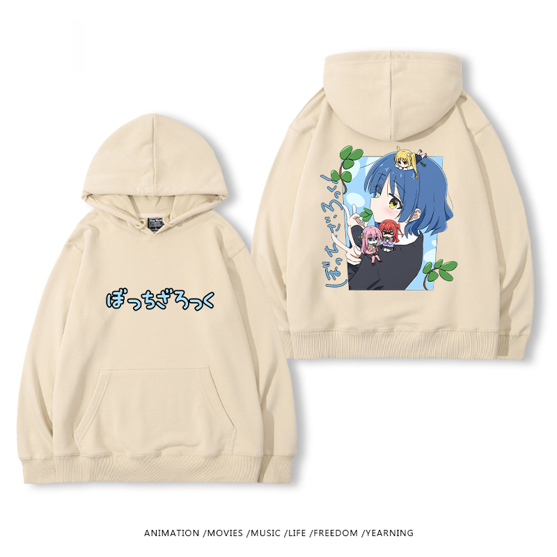 孤獨搖滾 聯名衛衣2024秋冬新款親子情侶裝薄絨款連帽衛衣