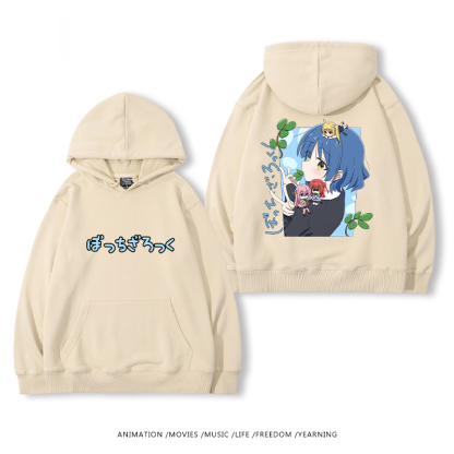 孤獨搖滾 聯名衛衣2024秋冬新款親子情侶裝薄絨款連帽衛衣